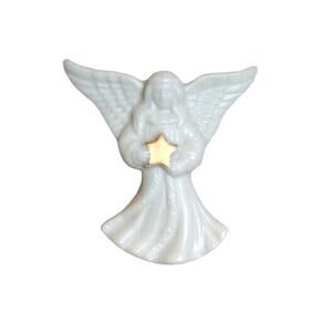 Lenox Collection Angel Pin Holding Gold Star Brooch with Original Box Vintage